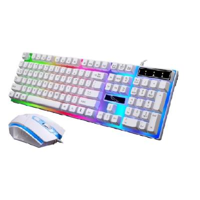 China Anti-drop G21 PC 104 Key Wired Keyboard and Mouse Set USB LED Light RGB Gaming Keyboard Mouse Combos for PC for sale