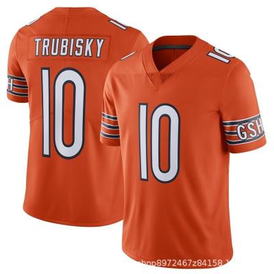 China American Football Chicago Bears Team Uniform #1 Fields #10 Trubisky Stitched Antibacterial Jersey Mens City for sale