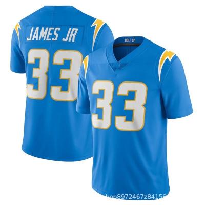 China Los Angeles Chargers Antibacterial Wholesale Custom Jersey #52 RUBBER & #33 James Player Jersey for sale