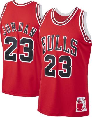 China Newest Wholesale China Custom High Quality Diamond Logo Embroidered Chicago City Bulls 23 Michael Jordan Basketball Jersey S-2XL for sale