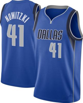 China New high quality Dallas City Mavericks 77 Doncic 6 Porzingis 41 Nowitzki basketball embroidered uniform wholesale S-2XL for sale