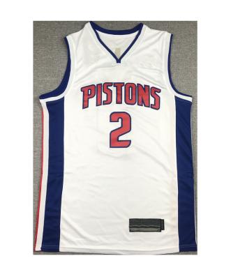 China 2021-22 New 75th Anniversary Basketball Pitched/Hot Pressed Piston 7 Killian Hayes 2 Cade Cunningham Jersey S-2XL Detroit Jersey for sale