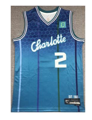 China 2022 Custom Name Number Logo Sewing 2 Ball 3 Paul 75th Birthday New Orleans City Hornets Uniform S-2XL Best Quality Wholesale for sale