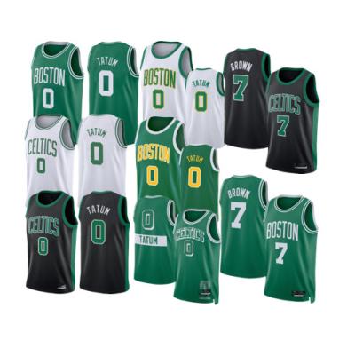 China Anniversary Diamond Logo #7 Jaylen Brown Uniform Stitched S-2XL of the #0 Jayson Tatum seventy-fifth edition of city of Boston Celti shirts c for sale