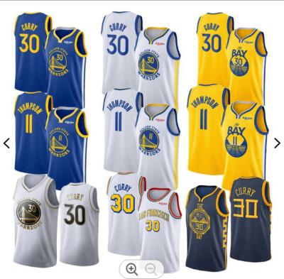 China Hot Sale Mens Golden State City Warriors Logo Basketball Uniforms City Edition Custom 30 Stephen Curry 11 Thompson S-2XL Tank Top for sale