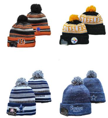 China Beanie Hats With Embroidery Logo Winter NFL Unisex Beanie Hats Custom Wholesale Outdoor for sale