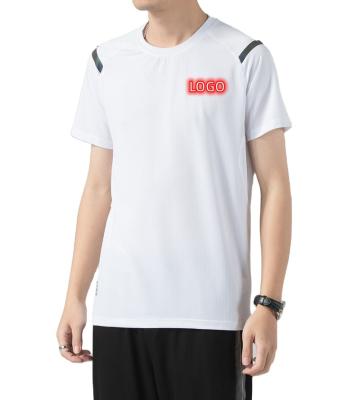 China Anti-Wrinkle Customized Round T-shirt Mens Summer Sports T-shirt Breathable Quick-drying Neck Stretch Thoughtful Logo for sale