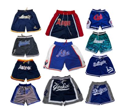 China Shirts & Tops Wholesale High Quality Zipper Baseball Shorts LOS Angele Houston Chicago Seattle City Mesh New York Shorts for sale