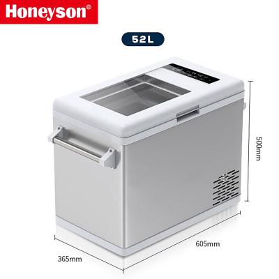 China 52L COMPRESSOR Mini Car Refrigerators 12V DC Car Fridge Freezer Auto Compressor Car Fridge for sale