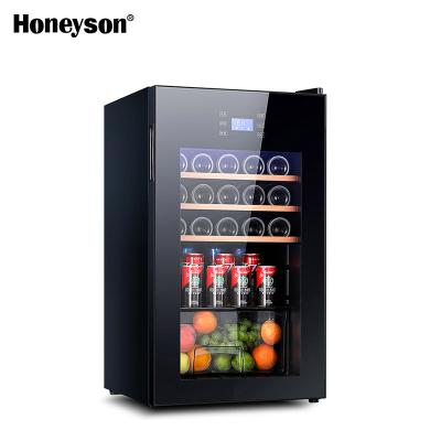 China Honeyson 33 Bottle Wine Fridge Commercial Wine Cooler Rohs Compressor Refrigeration 95L for sale