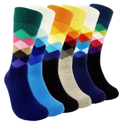 China Sporty 6 Pairs Business Cotton Men Socks Funky Funny Cartoon Funky Tube Skateboard Casual Happy Socks for sale