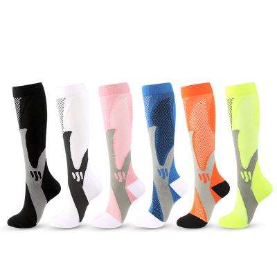 China High Quality Antibacterial Custom Made Knee High 20-30mmhg Women Men Cycling Athletic Compression Socks Wholesale for sale