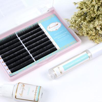 China Russia 3d private label weight eyelash extension mink ultralight korean eyelash extension slim volume for sale