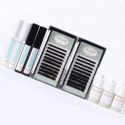 China Ultralight Volume 0.07 Russian private label weight eyelash mink wimpern 3d lashes extension for sale