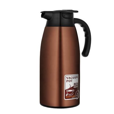 China 1600/2000ml Viable Insulated Double Wall Stainless Steel Coffee Thermo Pot Teapot One Touch Lid With Handle Coffee Kettle for sale