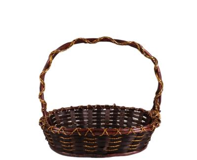 China The Other DGTF--LL 650082 Willow Fruit and Vegetable Basket Supermarket Gift Storage Woven Handwork Hand Picking Basket for sale