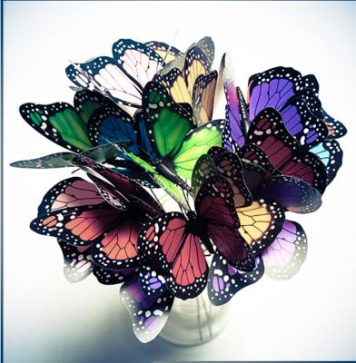 China PVC diver butterfly simulation casual layout props butterfly flower arrangement wedding embellishment gardening decorat for sale