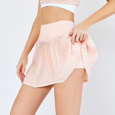 China New Breathable Top Selling Gym Set Spring Active Pink Skirt Wear Baseball Training Skirt With Pocket For Women for sale