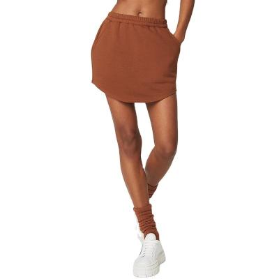 China Breathable High-waist Sweatshirt Skirt Hidden Shorts With Pockets Women Workout Casual Wear for sale