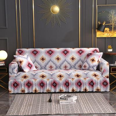 China New contracted sofa cover with milk silk skirt-pixel for sale