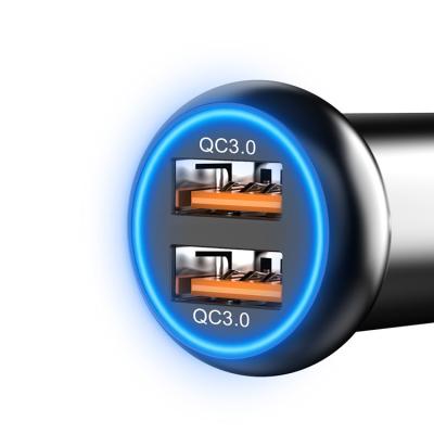 China Mobile Phone Factory Hot Selling Dual USB Car Charger 36W QC3.0 Fast Charging Compatible IOS Android for sale