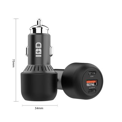 China 95W Car Laptop Charger New Product Big Power 95W Fast USB Type-C USB Type-C Charger 3 Port Laptop Car Charger For Macbook for sale