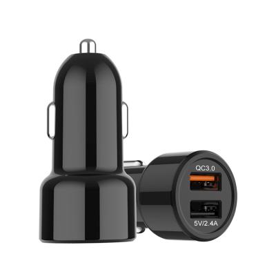 China QC 3.0 IBD Mobile Phone 18w Car Charger Fast Charging 5V/2.4A USB Smart Car Charger Dual USB Car Charger for sale