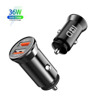 China Mobile Phone Car Charger USB Car Charger Logo Fast QC 3.0 Dual Usb Car Charger for sale