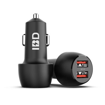 China Mobile Phone Phone Car Usb Charger Led Car Charger 3.0 Qualcomm Car Charger 2 Dual Port Type-C Port for sale