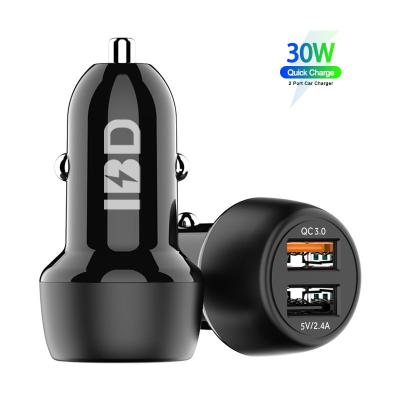 China Dc12V Car Phone Charger Usb 5A Dual Usb Mobile Phone Charger Qc3.0 Car Dual Port Mobile Charger Dc12V for sale