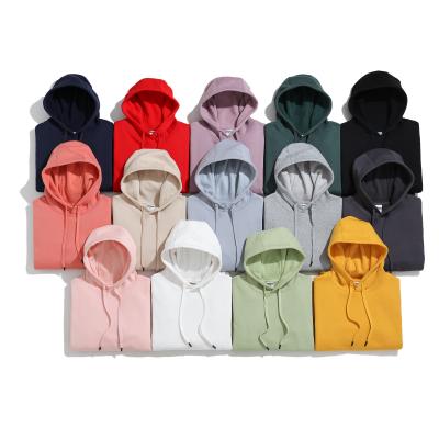 China Couple Clothing Streetwear Autumn Winter Casual Fashion Quality Plain Cotton Fleece Hoodies Custom Design For Men and Women for sale