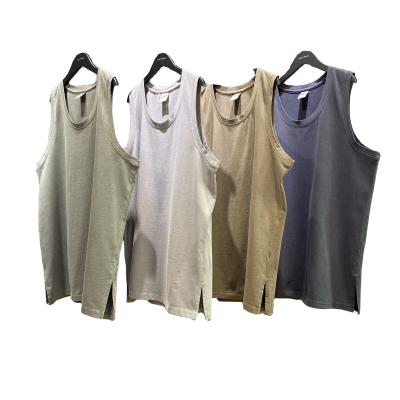 Chine Vente à chaud Été Hommes chemises sans manches gilet 100% coton personnaliser Blanc Tank Tops Vêtements de rue T-shirt de fitness à vendre