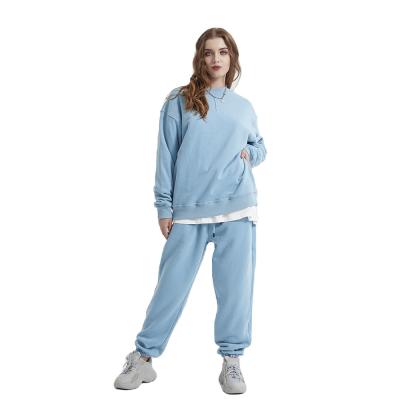 China Popular Design Sweatsuit O-Neck Unisex Sweatshirt and Sweatpants Set Gym Fitness Tracksuit Winter Fleece Thick Men Joggers Suits for sale