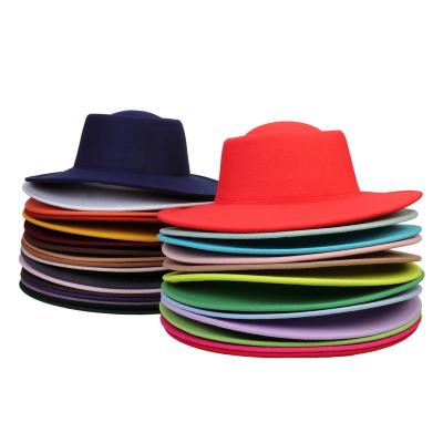 China Customized Wholesale Wide Brim Rope Jewelry Deco Fedora Jazz Hat Fashion Elegant Music Party Panama Hats For Women And Men for sale