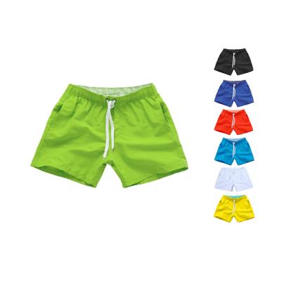 China Colorful Swim Trunk 100% Polyester Blank Beach Swimming Shorts Solid Color Men and Women Gym Sweat Shorts for sale