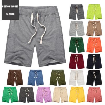 China Wholesale Running Shorts Plain Cotton Fleece Summer Sweat Workout Shorts 20 Color For Mens Sports Shorts for sale