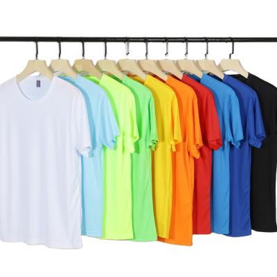 China Wholesale bulk t-shirt sports running plain shirts 100% polyester active shirts custom design your own t shirt for sale