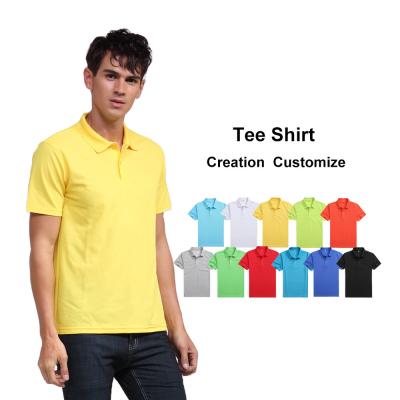 China Factory Wholesale Summer Men's Clothing Casual Collar T Shirt Cotton Blend Cheap OEM Company Logo Promotion T-shirts for sale