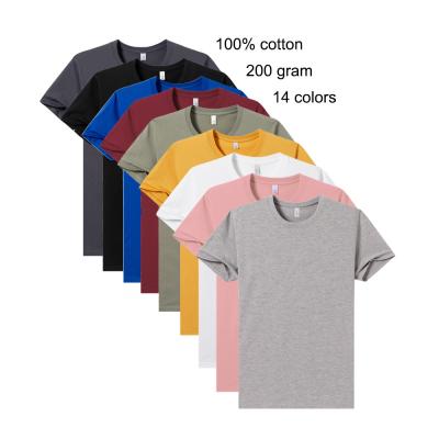 China Wholesale bulk men's plain crew neck t shirt custom t shirt printing cotton blank good quality t-shirt for sale