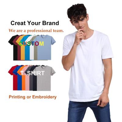 China Guangzhou garment manufacturer premium t shirts 100% cotton plain t-shirt wholesale t shirt for men women for sale