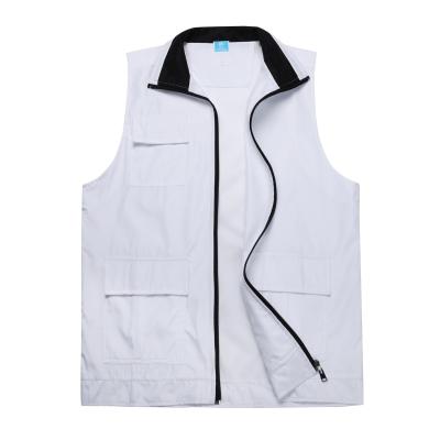 China Engineering Vest Multi-Pocket Double-Layer Zipper Unisex Workwear Garments High Quality Customized For Project Vest for sale