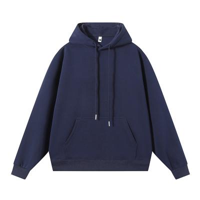 China Men's 100% Cotton 360G High Quality Blank Oversize Drop Shoulder Streetwear Custom Embroidery Casual Baggy Pullover Basic Hoodie for sale