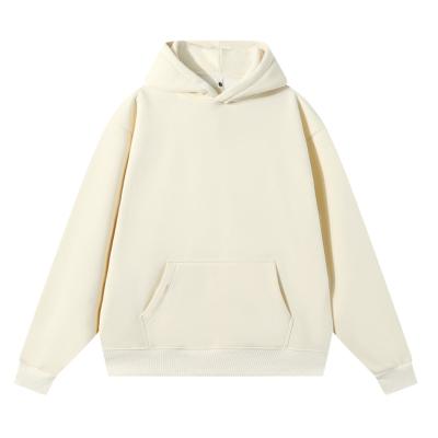 China Drop Shoulder Loose BABY Velvet Thick Weight 480 Gsm 100% Cotton Unisex Winter Blank Large Size Hooded Sweatshirt for sale