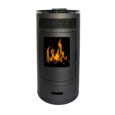 China Heying HY-R12A Modern White Black Cast Iron Wood Pellet Burning Stoves For Indoor Use for sale