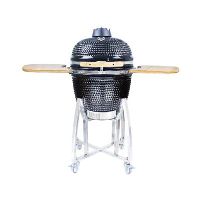 China 21 INCH X Large BBQ Grill Stainless Steel Kamado Ceramic BBQ Grill Adjustable Ceramic Charcoal Grill for sale