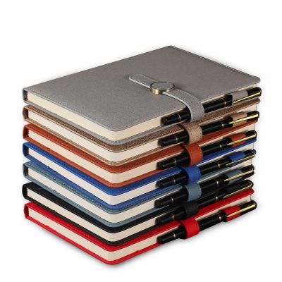 China Wholesale A5 Hardcover Deer Head Notepad Business Notebook Soft Leather Loop Thickened Book Professional Gift Box Set With Pen for sale