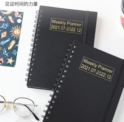 China A5 Version Coil Book PP Spiral English Board 360 Degree Rollover Schedule Notebook With Logo Customized Monthly Plan Weekly Schedule for sale