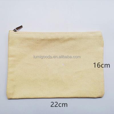 China Fashoion LUMI Canvas Custom LOGO Cosmetic Pouch Ziplock Clutch Zipper Bag Canvas Pouch for sale