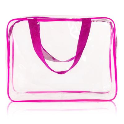 China LUMI Fashionable Custom Makeup Bag PVC Cosmetic Bag Folding Custom PVC Logo PVC Bag for sale