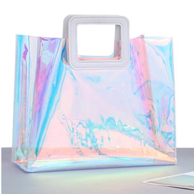 China Durable PVC Transparent Holographic PVC Bag Holographic Packaging Bag PVC Bags for sale